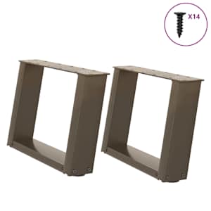 Nohy konferenčního stolku ve tvaru U 2 ks přírodní ocel 40 x (30-31) cm ocel - obrázek 1