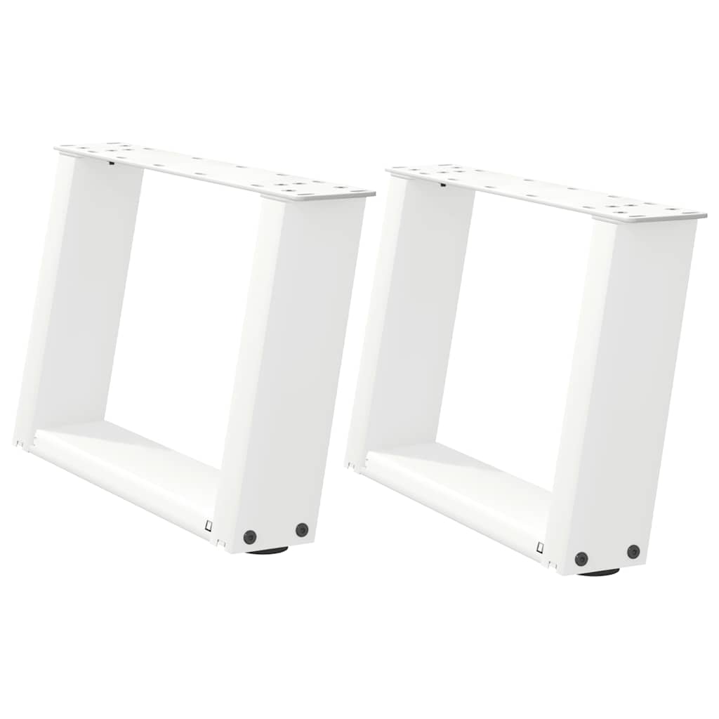 vidaXL sohvapöydän jalat U-muotoiset 2 kpl Valkoinen 50x(30-31) cm