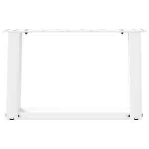 Nohy konferenčního stolku ve tvaru U, 2 ks, bílé, 50 x (30-31) cm, ocel - obrázek 5