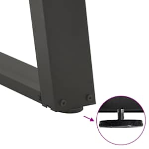 Nohy konferenčního stolku ve tvaru U 2 ks antracitové 50 x (30-31) cm ocelové - obrázek 9