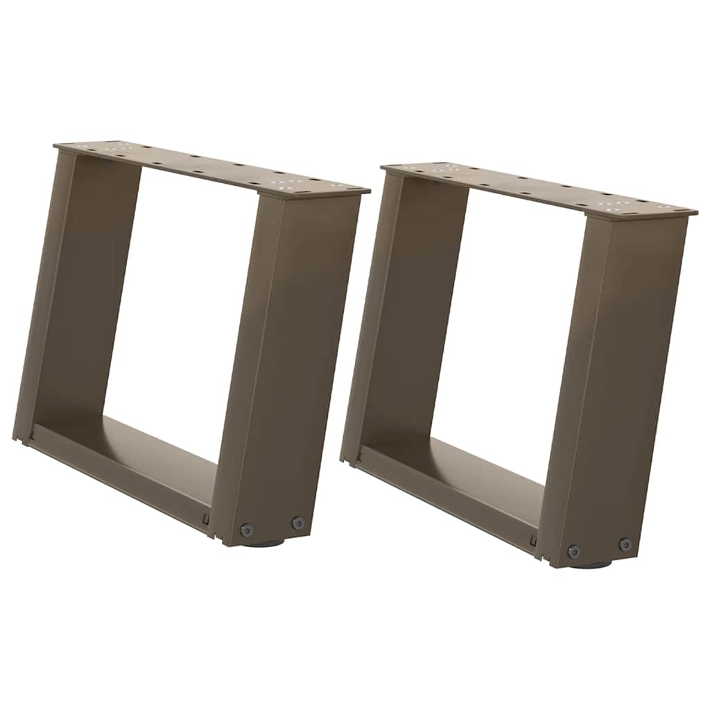 vidaXL Salontafelpoten 2 st U-vormig 50x(30-31) cm staal naturel afbeelding