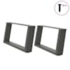 vidaXL kohvilaua jalad U-kujulised 2 tk, antratsiithall, 60 x (30-31) cm, teras
