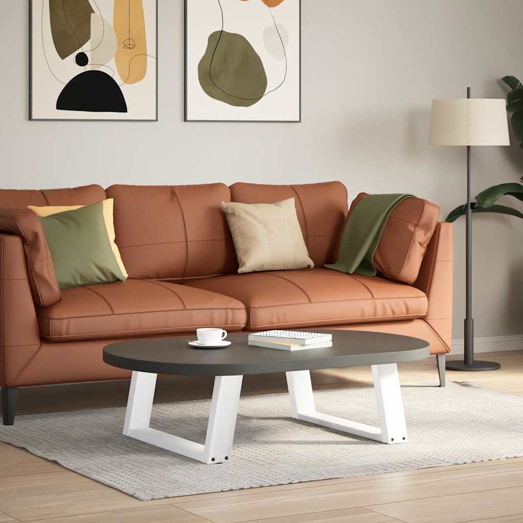 Thumbnail - vidaXL Couchtischbeine U-Form 2 Stk. Weiß 70x(30-31) cm Stahl