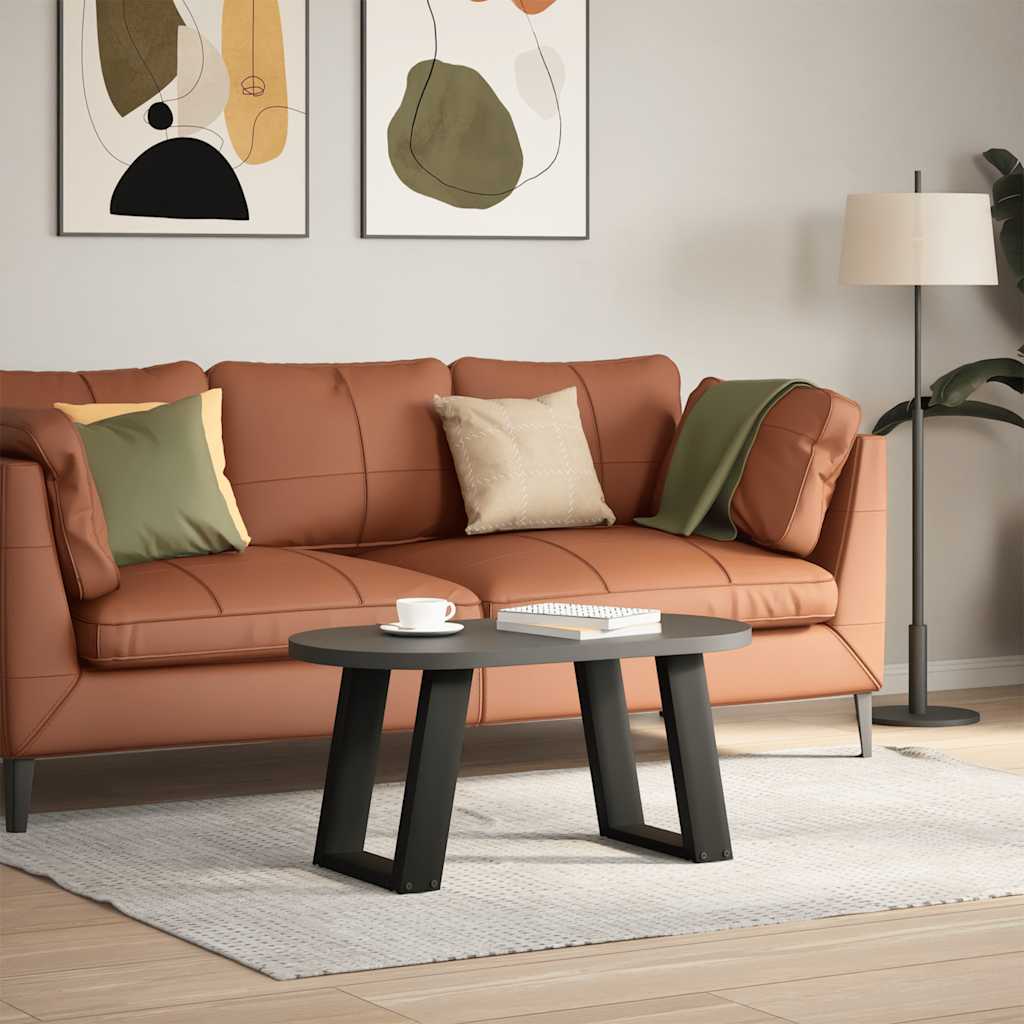 Thumbnail - vidaXL Couchtischbeine U-Form 2 Stk. Schwarz 28x(42-43) cm Stahl