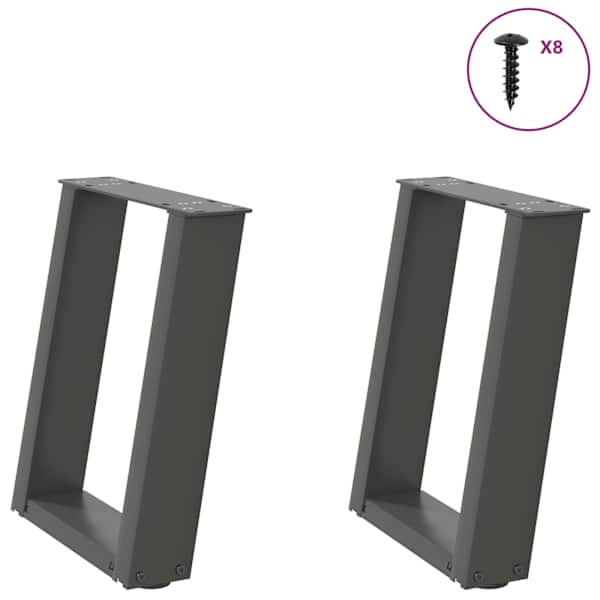 vidaXL kohvilaua jalad U-kujulised 2 tk antratsiithall 28 x (42-43) cm teras