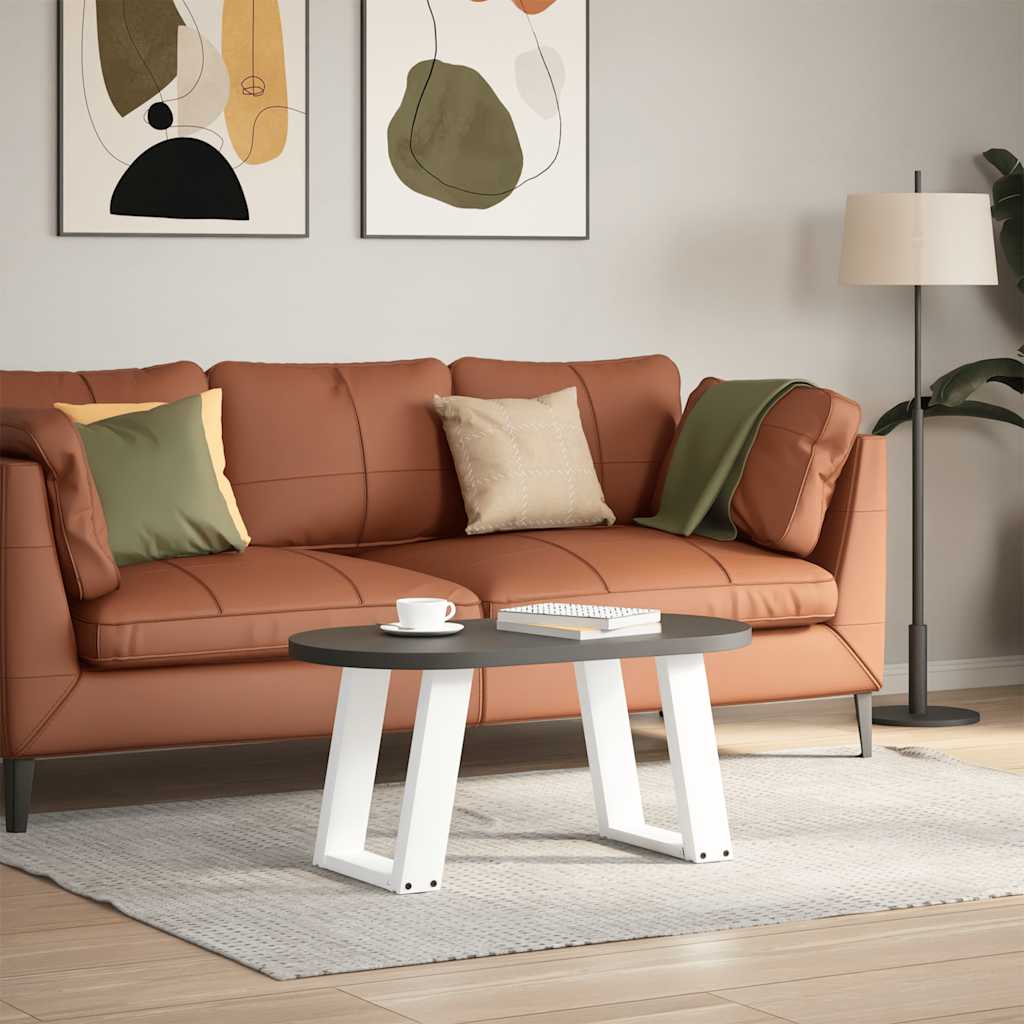 Thumbnail - vidaXL Couchtischbeine U-Form 2 Stk. Weiß 38x(42-43) cm Stahl