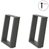 vidaXL kohvilaua jalad U-kujulised 2 tk, antratsiithall, 38 x (42-43) cm, teras