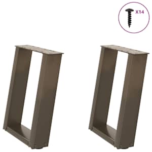 Nohy konferenčního stolku ve tvaru U 2 ks přírodní ocel 38 x (42-43) cm ocel - obrázek 1