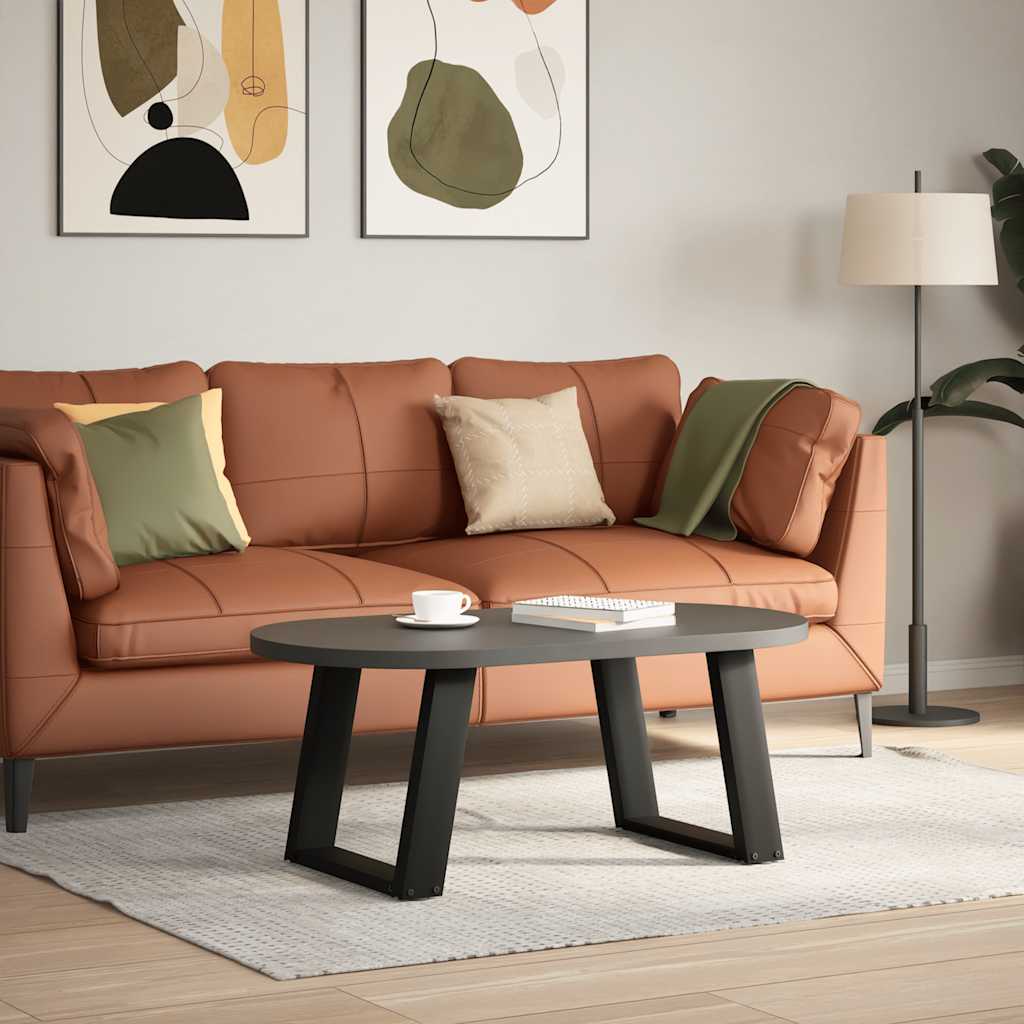 Thumbnail - vidaXL Couchtischbeine U-Form 2 Stk. Schwarz 50x(42-43) cm Stahl