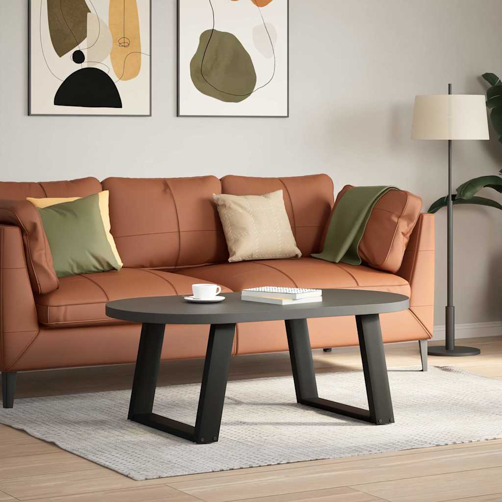 Thumbnail - vidaXL Couchtischbeine U-Form 2 Stk. Schwarz 70x(42-43) cm Stahl