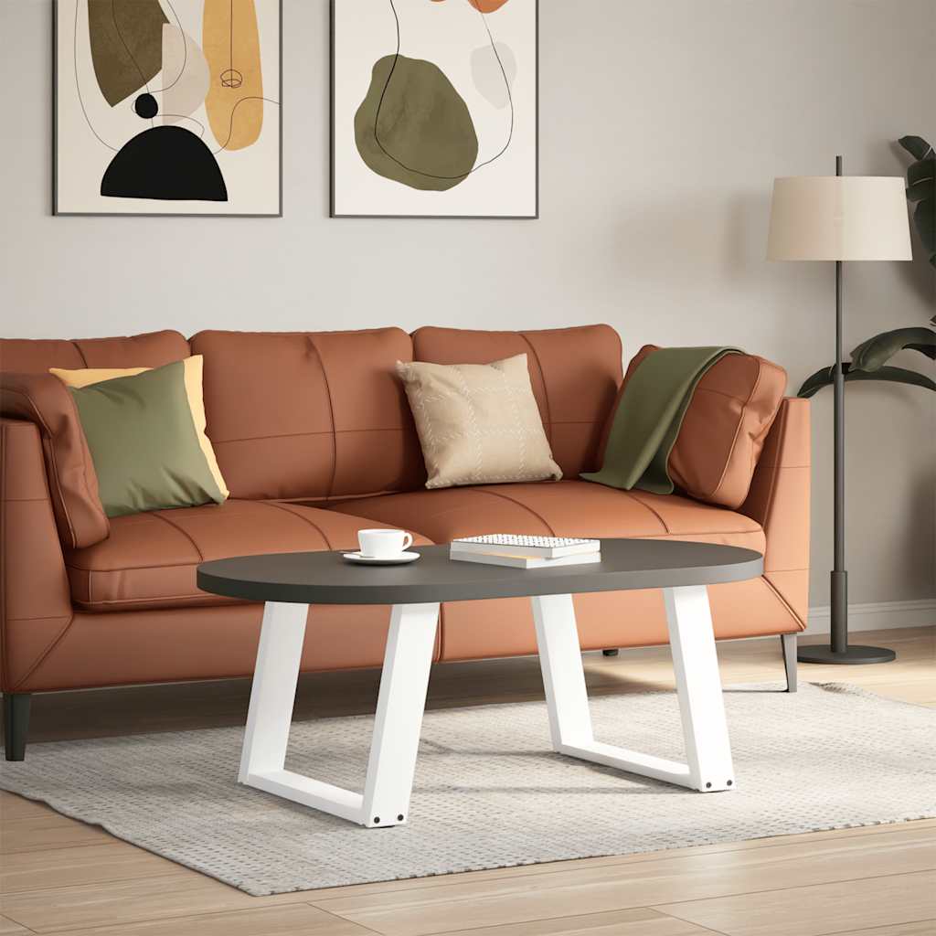 Thumbnail - vidaXL Couchtischbeine U-Form 2 Stk. Weiß 70x(42-43) cm Stahl