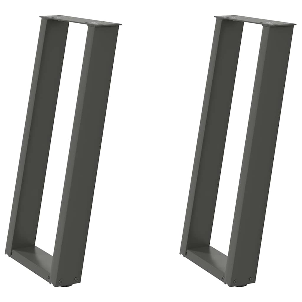 Thumbnail - vidaXL Konsolentischbeine U-Form 2 Stk. Anthrazit 28x(72-73) cm Stahl