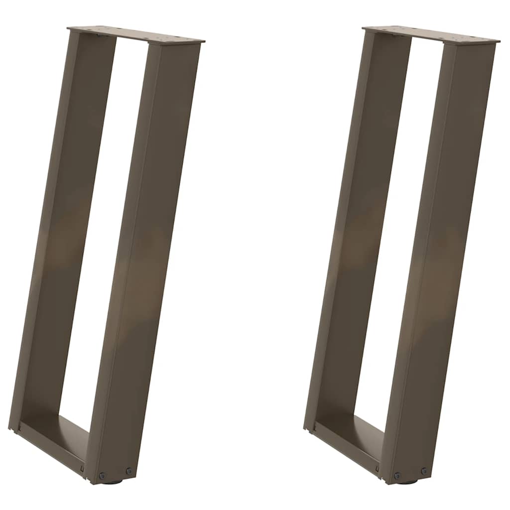 vidaXL Console tafelpoten 2st U-vormig 28x(72-73)cm staal naturel afbeelding