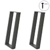 vidaXL konsoollaua jalad U-kujulised 2 tk, antratsiithall, 38 x (72-73) cm, teras