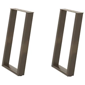 vidaXL Picioare de masă &icirc;n formă de U, 2 buc., oțel natural, 50x(72-73) cm