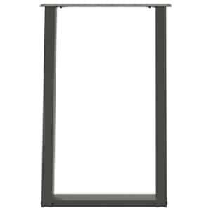 Nohy k jídelnímu stolu ve tvaru U 2 ks antracitové 60 x (72-73) cm ocelové - obrázek 5
