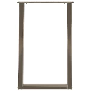 Nohy k jídelnímu stolu ve tvaru U, 2 ks, přírodní ocel, 60 x (72-73) cm, ocel - obrázek 5