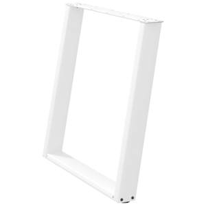 Nohy k jídelnímu stolu ve tvaru U, 2 ks, bílé, 70 x (72-73) cm, ocel - obrázek 4