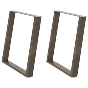 Nohy k jídelnímu stolu ve tvaru U, 2 ks, přírodní ocel, 70 x (72-73) cm, ocel - obrázek 2