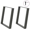 vidaXL s&ouml;&ouml;gilaua jalad U-kujulised 2 tk, antratsiithall, 80 x (72-73) cm, teras