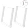 vidaXL s&ouml;&ouml;gilaua jalad U-kujulised, 2 tk, valged, 90 x (72&ndash;73) cm, teras