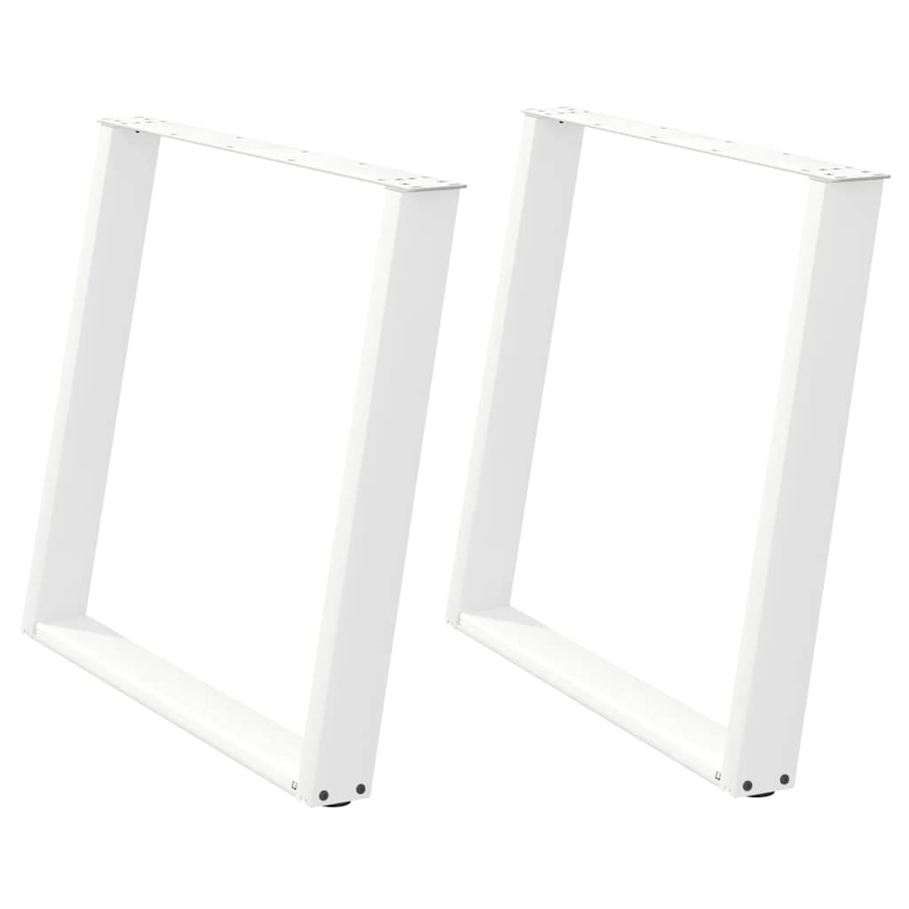 vidaXL Eettafelpoten 2 st U-vormig 90x(72-73) cm staal wit afbeelding