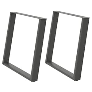 Nohy k jídelnímu stolu ve tvaru U, 2 ks, antracitové, 90 x (72-73) cm, ocel - obrázek 2