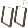 vidaXL s&ouml;&ouml;gilaua jalad U-kujulised 2 tk, naturaalne teras, 90 x (72&ndash;73) cm, teras