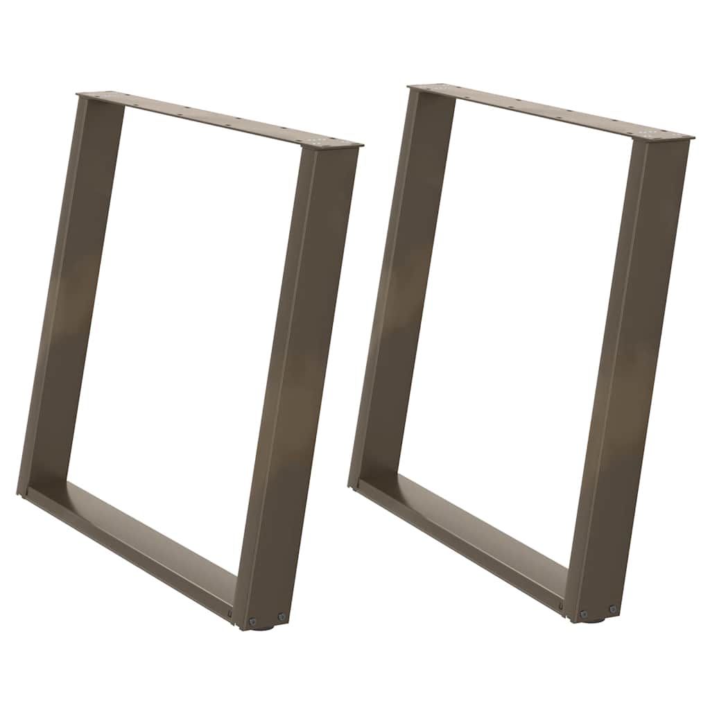 vidaXL Eettafelpoten 2 st U-vormig 90x(72-73) cm staal naturel afbeelding