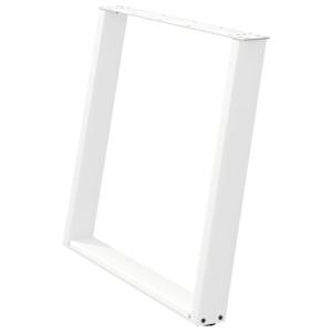 Nohy k jídelnímu stolu ve tvaru U, 2 ks, bílé, 100 x (72-73) cm, ocel - obrázek 4