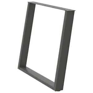 Nohy k jídelnímu stolu ve tvaru U 2 ks antracitové 100 x (72-73) cm ocelové - obrázek 4