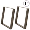 vidaXL s&ouml;&ouml;gilaua jalad U-kujulised 2 tk, naturaalne teras, 100 x (72&ndash;73) cm, teras