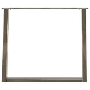 Nohy k jídelnímu stolu ve tvaru U, 2 ks, přírodní ocel, 100 x (72-73) cm, ocel - obrázek 5