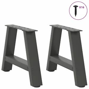 Nohy konferenčního stolku ve tvaru A, 2 ks, antracitové, 30 x (30-31) cm, ocel - obrázek 3