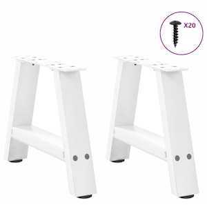 Nohy konferenčního stolku ve tvaru A, 2 ks, bílé, 40 x (30-31) cm, ocel - obrázek 3