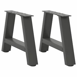Nohy konferenčního stolku ve tvaru A, 2 ks, antracitové, 40 x (30-31) cm, ocel - obrázek 1