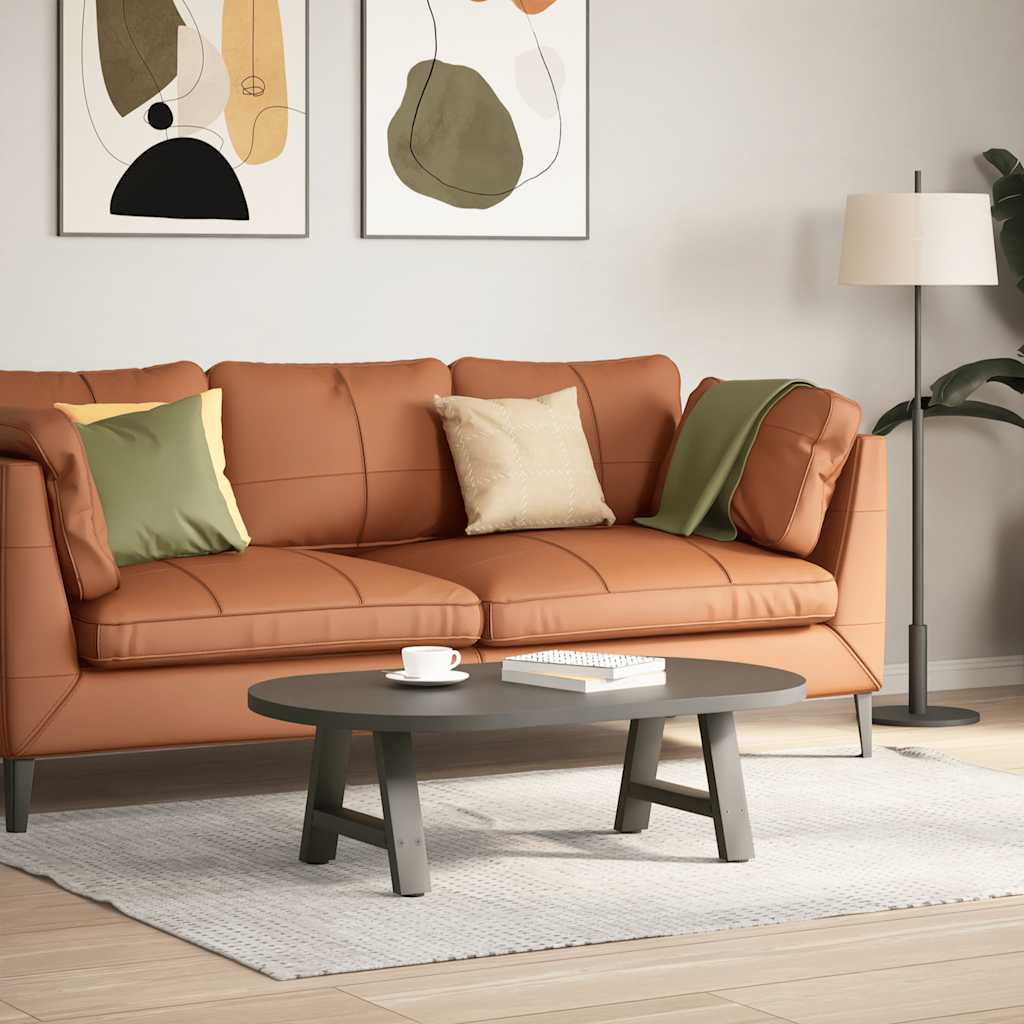 vidaXL Salontafelpoten 2 st A-vormig 40x(30-31) cm staal antraciet afbeelding