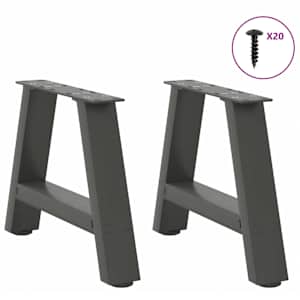 Nohy konferenčního stolku ve tvaru A, 2 ks, antracitové, 40 x (30-31) cm, ocel - obrázek 3
