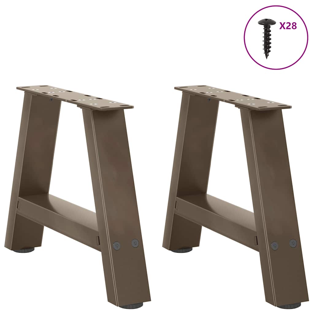 Thumbnail - vidaXL Couchtischbeine A-Form 2 Stk. 50x(30-31) cm Stahl