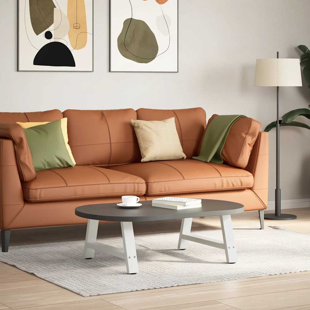 vidaXL sofabordsben A-formet 2 stk. hvid 60x(30-31) cm stål