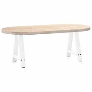 Nohy konferenčního stolku ve tvaru A, 2 ks, bílé, 38 x (42-43) cm, ocel - obrázek 8