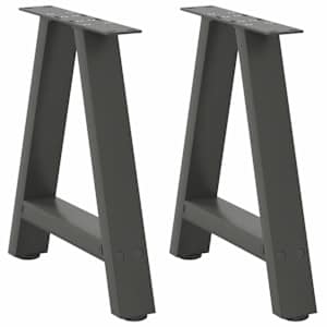 Nohy konferenčního stolku ve tvaru A, 2 ks, antracitové, 38 x (42-43) cm, ocel - obrázek 1