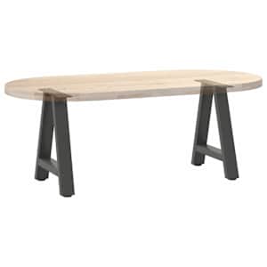 Nohy konferenčního stolku ve tvaru A, 2 ks, antracitové, 38 x (42-43) cm, ocel - obrázek 8
