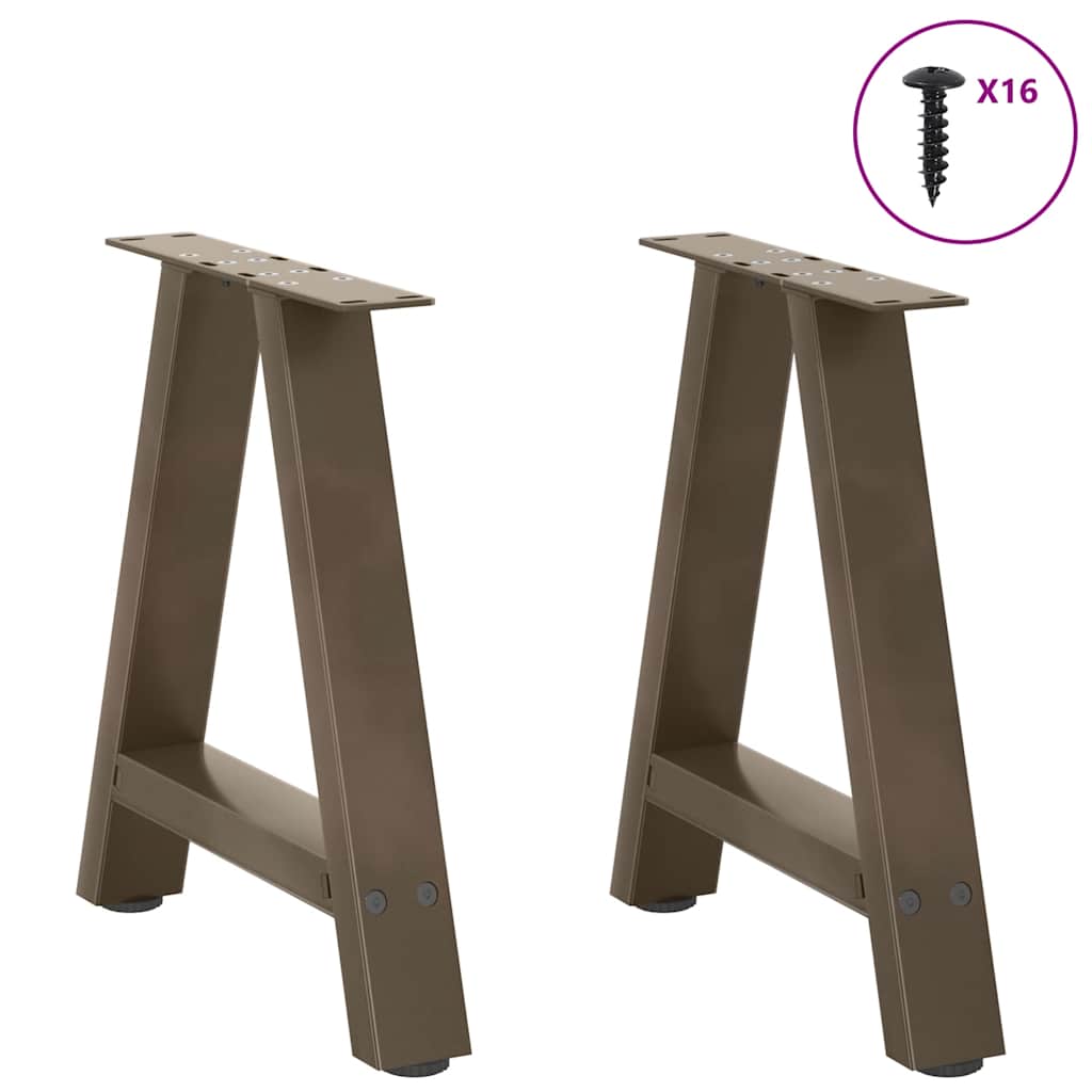 Thumbnail - vidaXL Couchtischbeine A-Form 2 Stk. 38x(42-43) cm Stahl