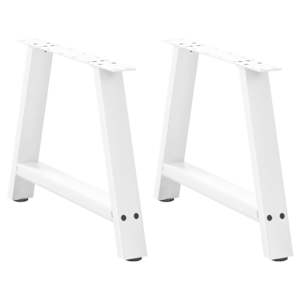 Noge za klubsko mizico v obliki črke A, 2 kosa, bele, 60 x (42-43) cm, jeklo