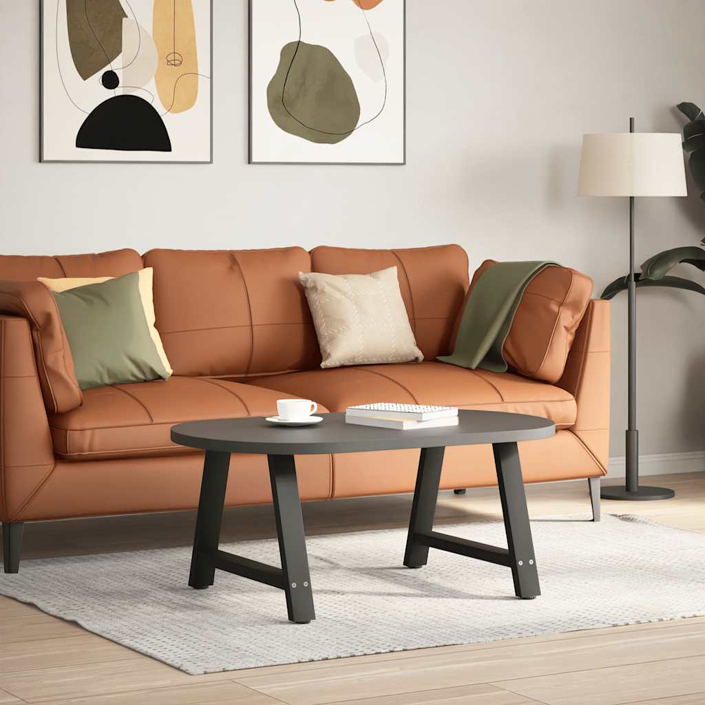 vidaXL 2 db A-alakú fekete dohányzóasztal láb 70 x (42-43) cm acél