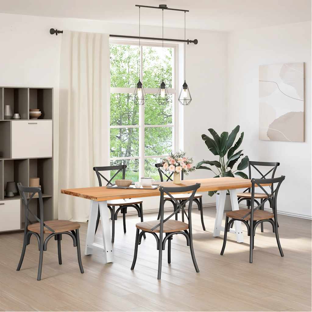 vidaXL Salontafelpoten 2 st A-vormig 50x(72-73) cm staal wit afbeelding