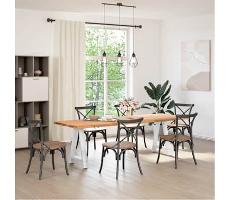 vidaXL Noge za blagovaonski stol A-oblika 2 kom Bijele 50 x (72-73) cm Čelik