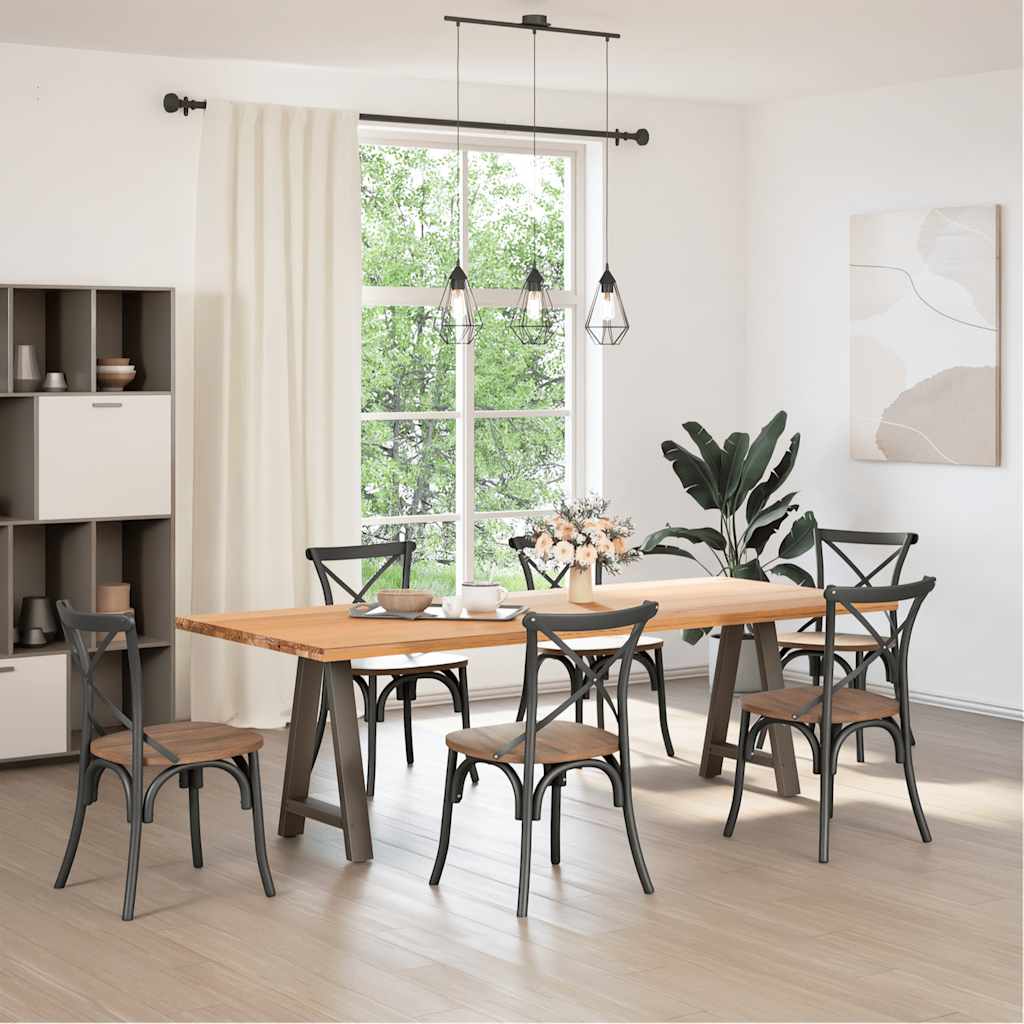 vidaXL Salontafelpoten 2 st A-vormig 50x(72-73) cm staal afbeelding
