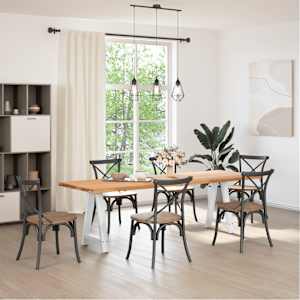 vidaXL Picioare de masă &icirc;n formă de A, 2 buc., alb, 60x(72-73) cm, oțel